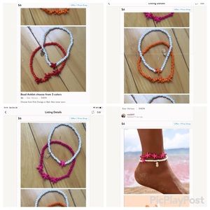 Bead Anklet choose from 3 colors